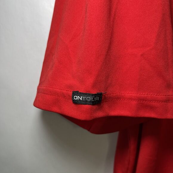 Coca Cola On Tour Web Tech Polo Shirt Mens Size XL Red White Logo Golf Uniform - Picture 4 of 9